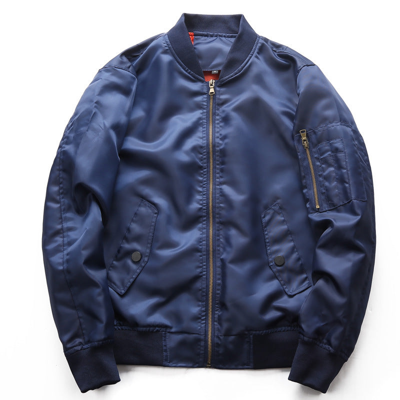 Herren leichter Nylon-Bomber mit kontrastfutter, Ärmeltasche und gerippten Bündchen Shop Nory