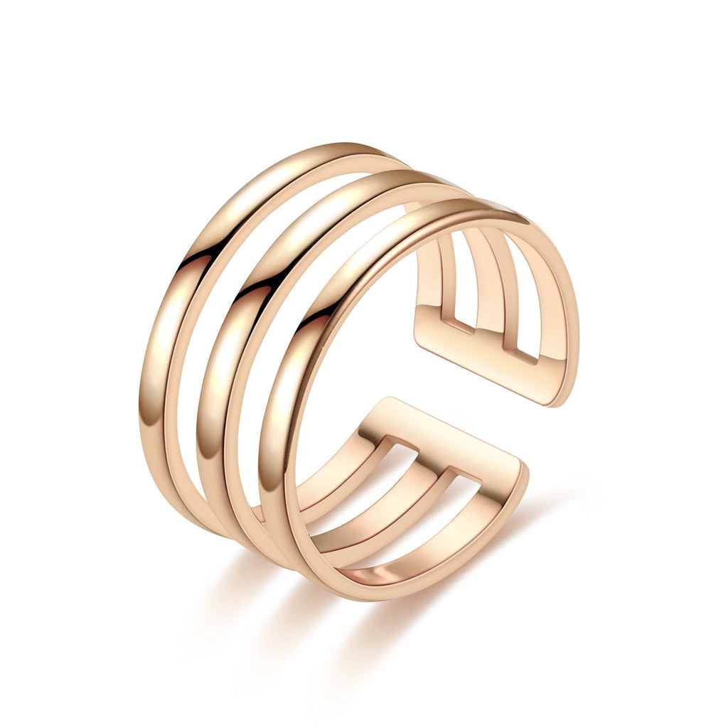 Damen offener Ring mit modernem, mehrschichtigem Design Shop Nory
