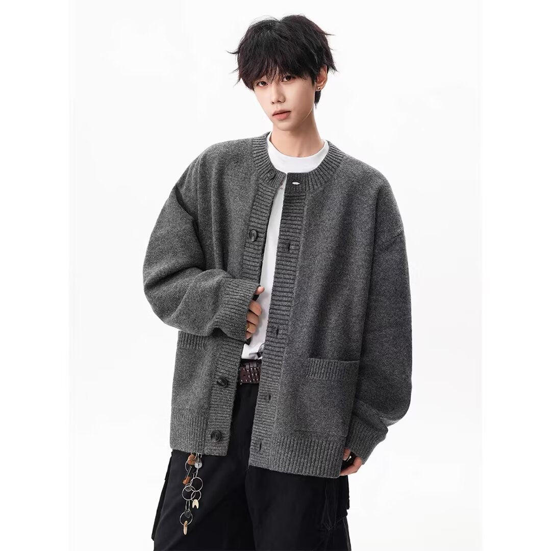 Herren Gemütliche Strickjacke mit Knopfleiste Shop Nory