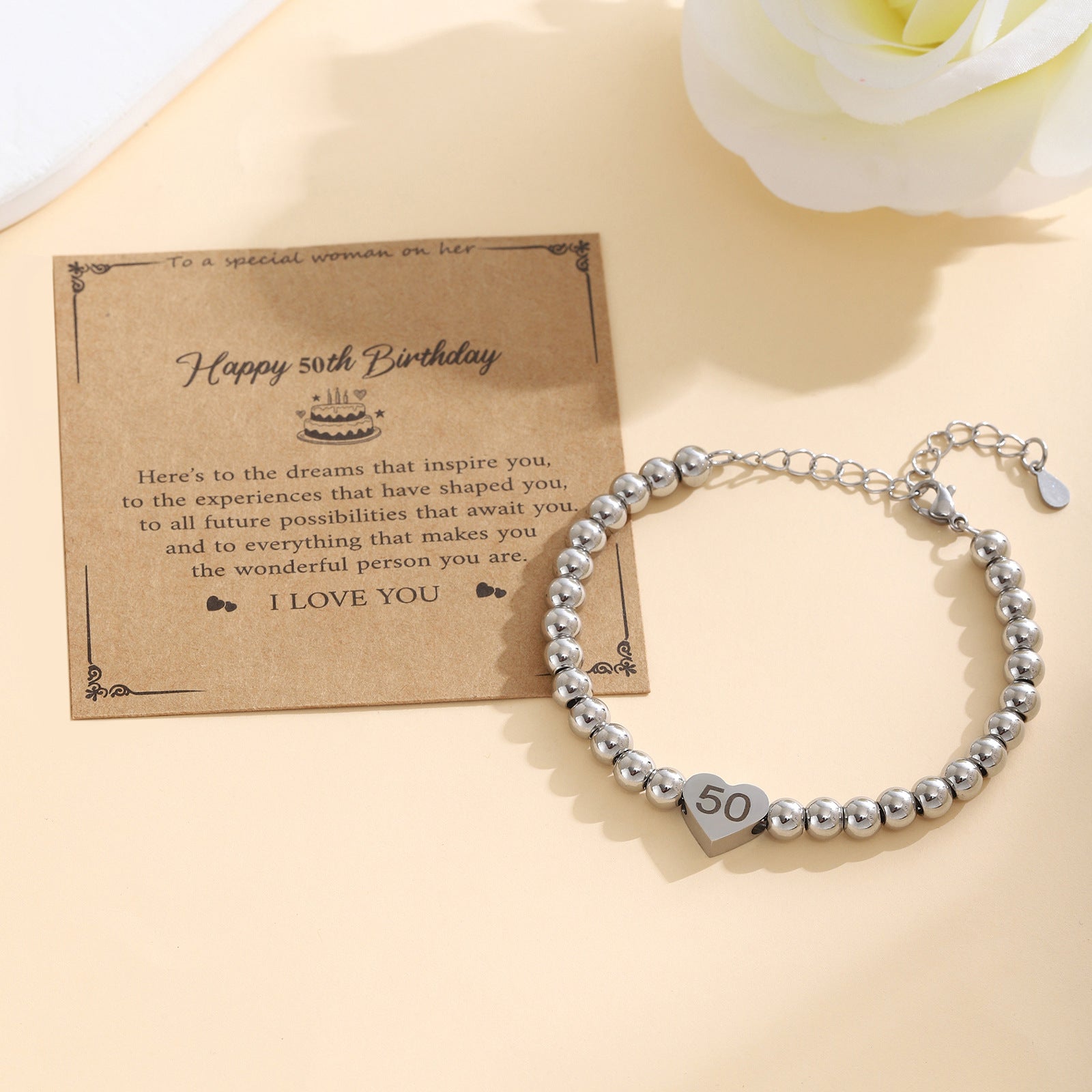 Damenarmband mit Herzanhänger und personalisierbarem Charm Shop Nory