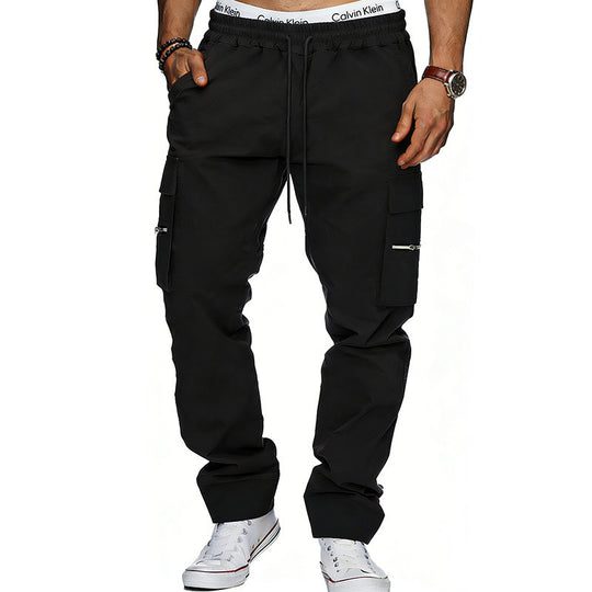 Herren Cargojogginghose mit elastischem Bund, Kordelzug und Reißverschlusstaschen Shop Nory