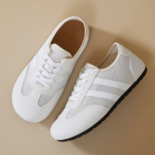 Damen nan retro-sportlicher Low-Top Sneaker mit atmungsaktivem Mesh, Veloursüberzügen und rutschfester Gummilaufsohle Shop Nory