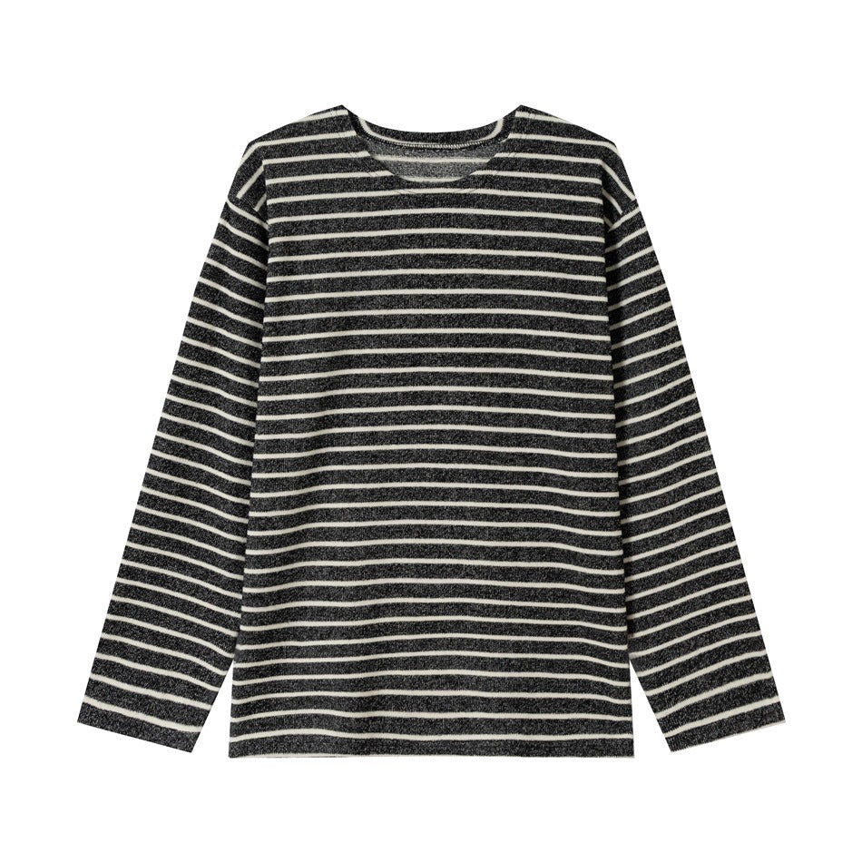 Unisex Marinière‑Langarmshirt aus leichtem Baumwollmix mit geradem Schnitt Shop Nory