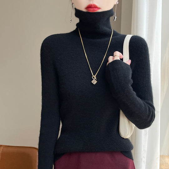 Damen Schmal geschnittener Feinstrick-Rollkragenpullover mit extrafeinem Flauschfinish Shop Nory
