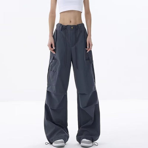Damen Cargo-Hose im lässigen Oversized-Schnitt mit praktischen Taschen und verstellbarem Bund Shopnory