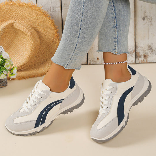 Damen sportliche Keil-Sneaker mit Velours-Overlays, profiliertem Trailsohle und gepolstertem Memory-Fußbett Shop Nory