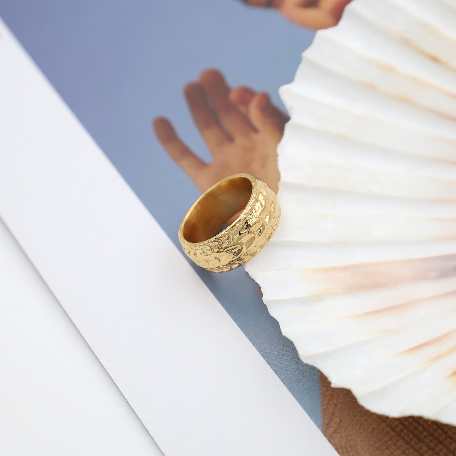 Damenring mit strukturiertem Design Shop Nory