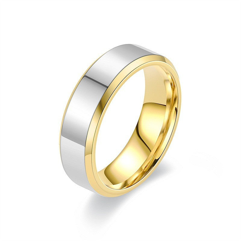 Herren Schmuckring mit eleganter, zweifarbiger Oberflächenstruktur Shop Nory