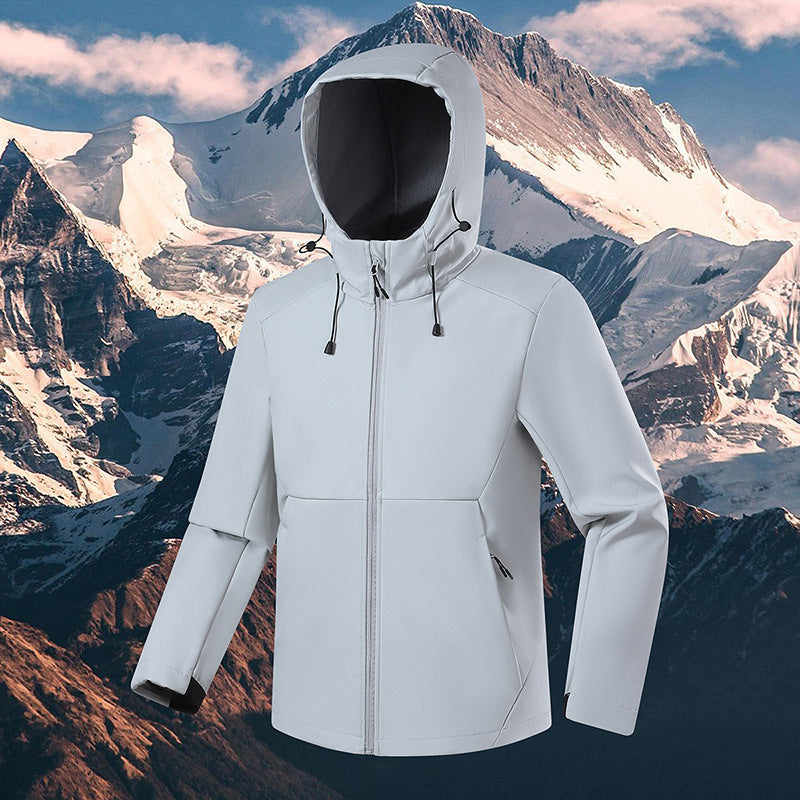 Herren Atmungsaktive Softshell-Fleecejacke mit mehrlagiger Membran, ergonomischem Schnitt und verstellbarer Kapuze Shop Nory