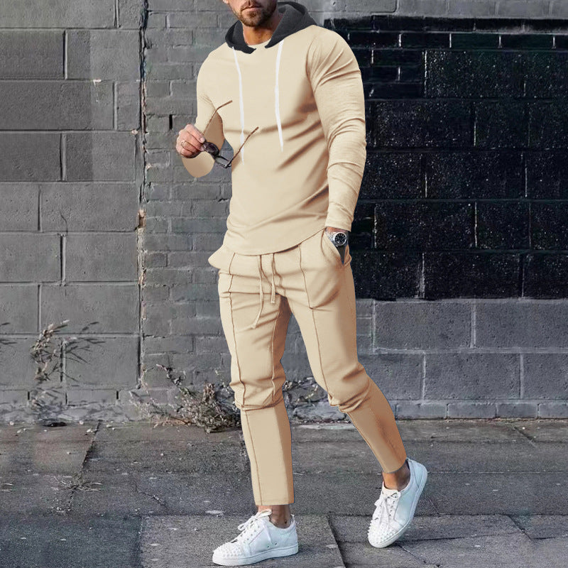 Herren nan zweiteiliges Kapuzen-Lounge-Set mit schmal geschnittenem Kapuzenpullover und tapered Jogginghose Shop Nory