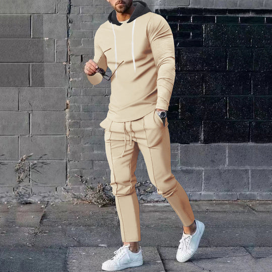 Herren nan zweiteiliges Kapuzen-Lounge-Set mit schmal geschnittenem Kapuzenpullover und tapered Jogginghose Shop Nory