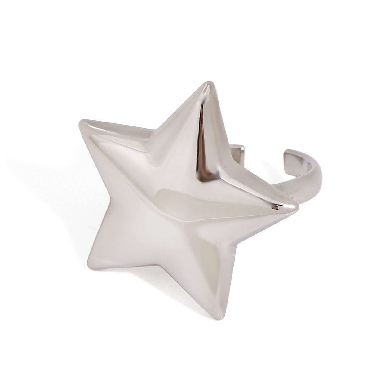 Damen Offener Sternring aus hypoallergenem Edelstahl Shop Nory