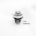 Herrenring mit Totenkopf-Design und Cowboyhut Shop Nory