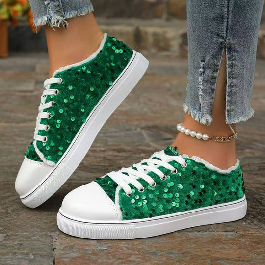 Damen Glitzernde Sneaker mit modischen Pailletten und lässigem Design