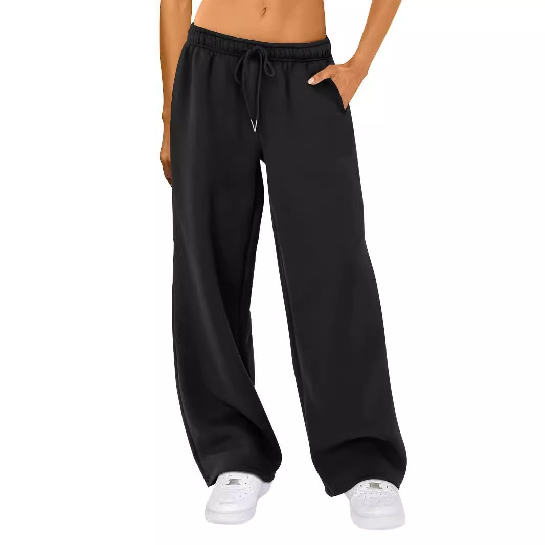 Damen nan weite Loungehose mit hohem Komfortbund, elastischem Tunnelzug und seitlichen Eingrifftaschen Shop Nory