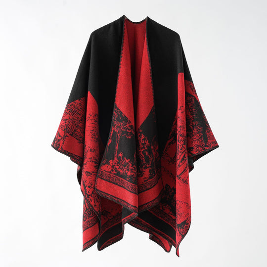 Damen Jacquard-Wollmix-Überwurf mit offenem Kimono-Fall und weichem Griff Shop Nory