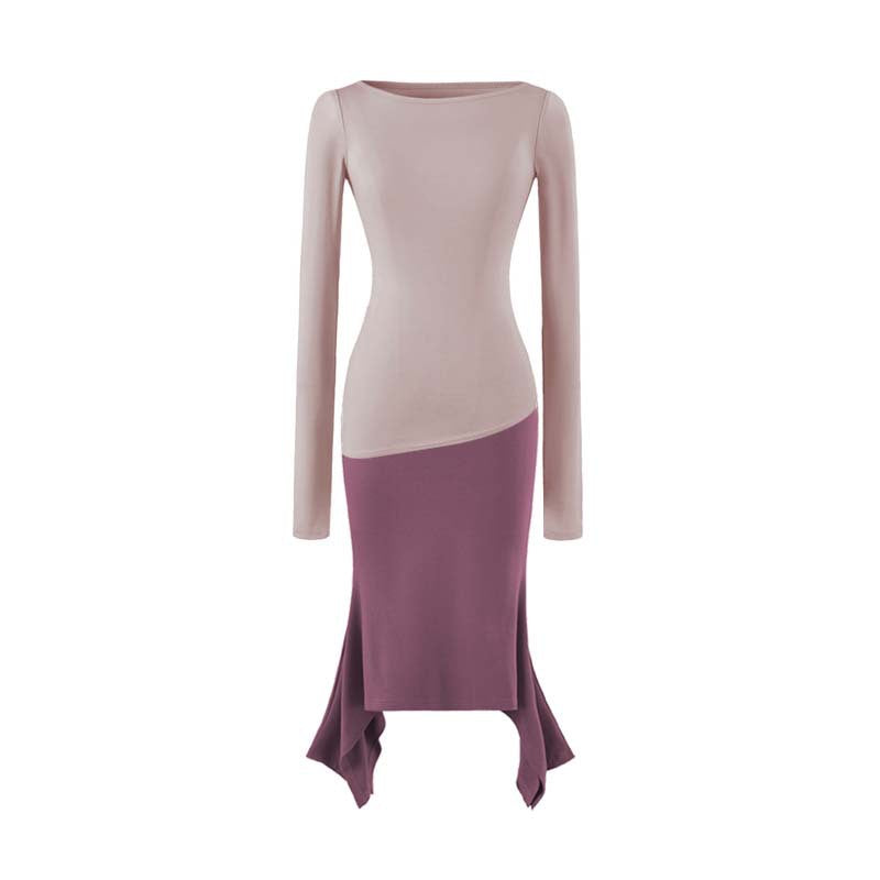 Damen Figurbetontes Midikleid mit asymmetrischem Zipfelsaum und Paneel-Design Shop Nory