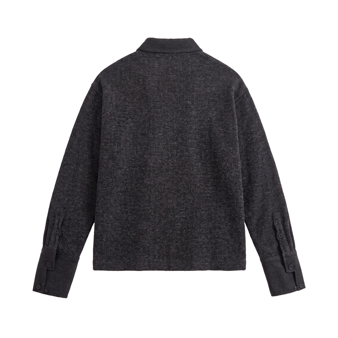 Unisex Boxy‑Polo‑Sweatshirt mit Kontrastkragen und verlängerten Ärmelbündchen Shop Nory