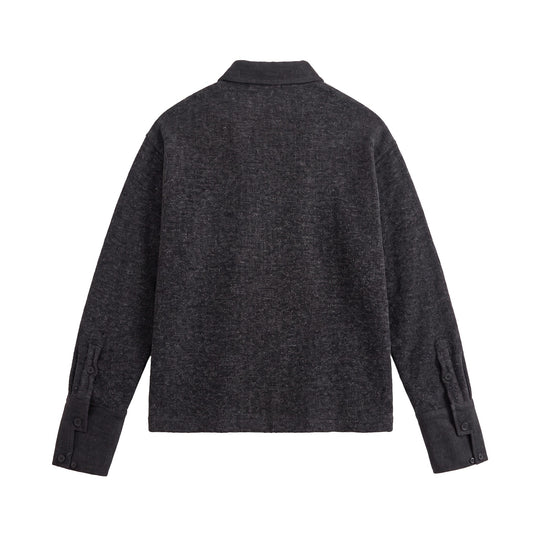 Unisex Boxy‑Polo‑Sweatshirt mit Kontrastkragen und verlängerten Ärmelbündchen Shop Nory