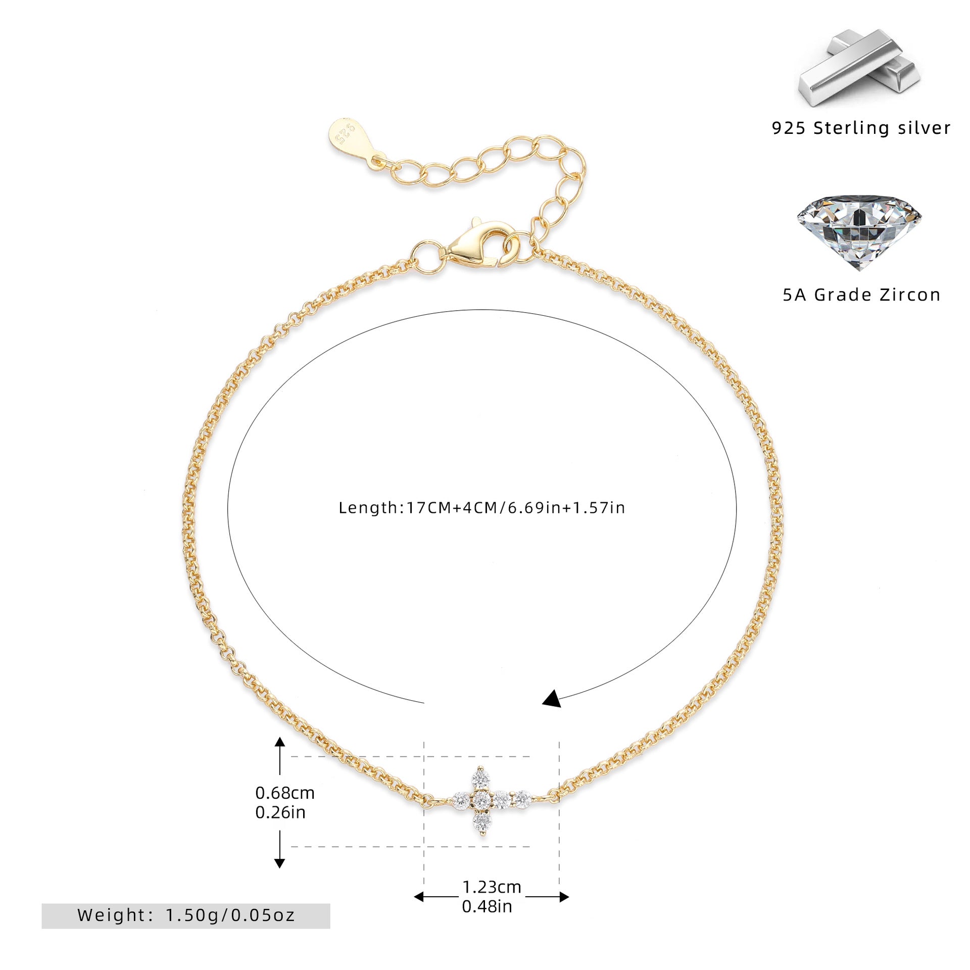 Damen Zarte Armbanduhr aus 925 Sterling Silber mit Funken von Zirkon Shop Nory