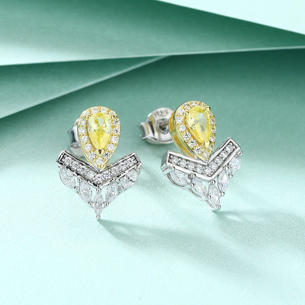 Damen elegante Ohrstecker mit funkelndem Zirkonia und brillantem Design Shop Nory