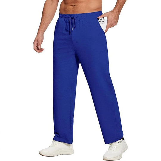 Herren nan locker fallende Loungehose aus softem Jersey mit Kordelzug, elastischem Bund und geradem Bein Shop Nory
