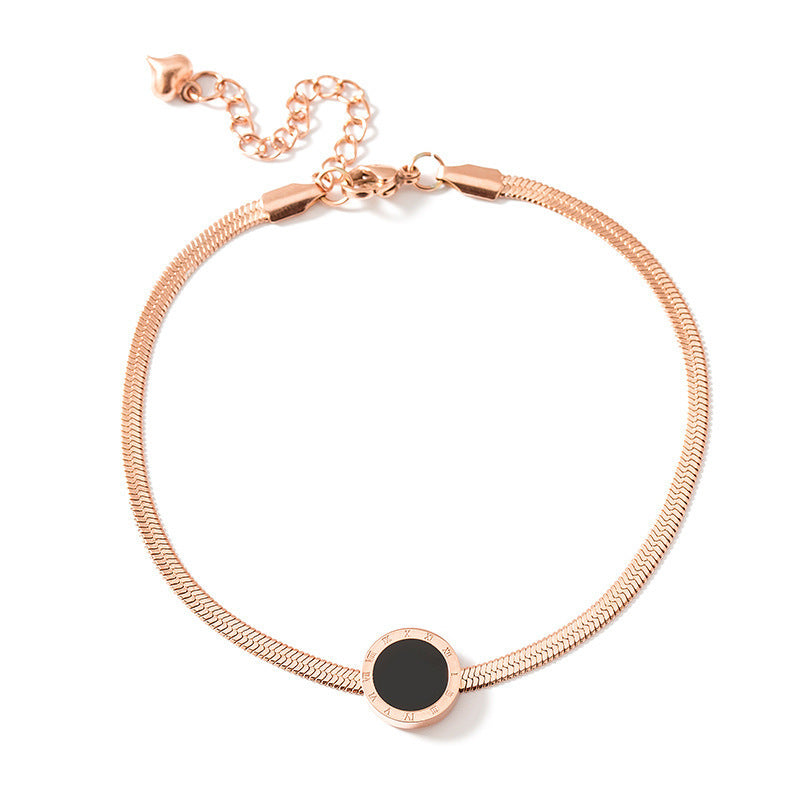 Frauen Sleek Texturierte Goldkette Armband Shop Nory