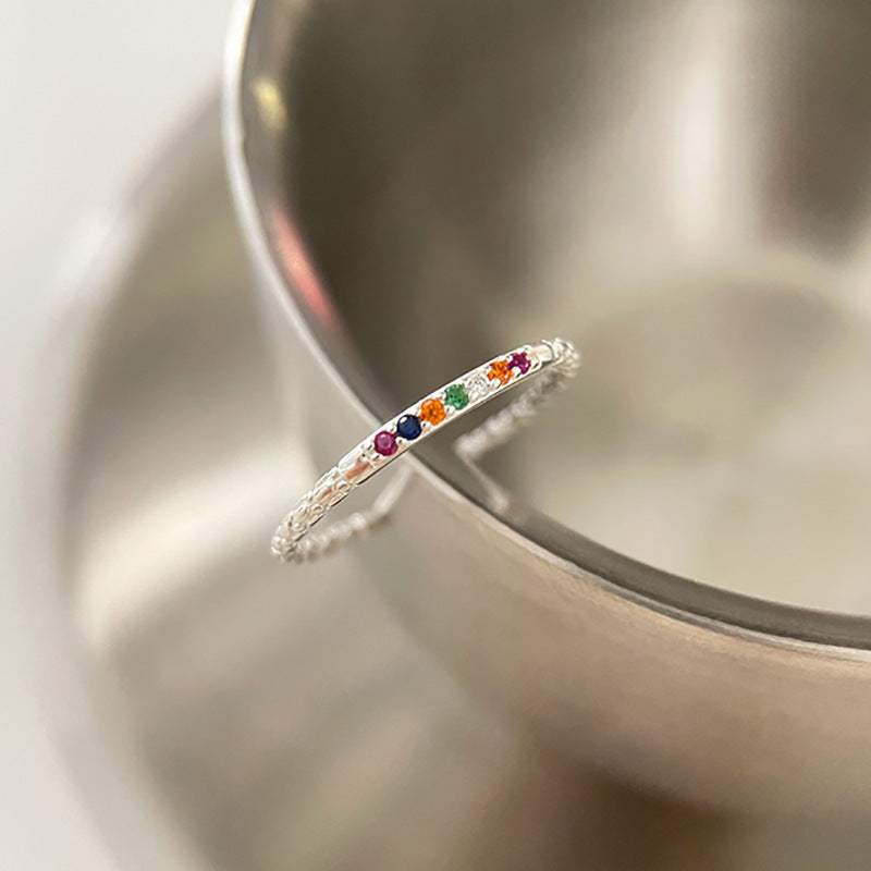 Damenring mit bunten Zirkonia-Elementen und filigranem Design Shop Nory