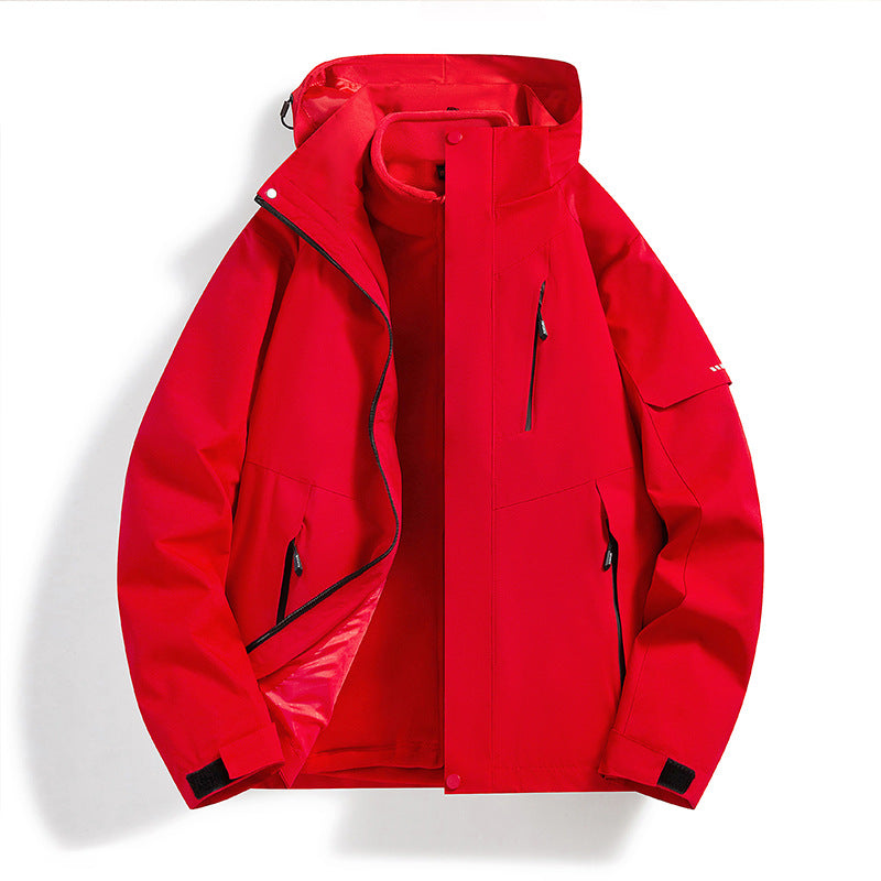 Damen Wasserdichte Outdoor-Jacke mit verstellbarer Kapuze Shop Nory