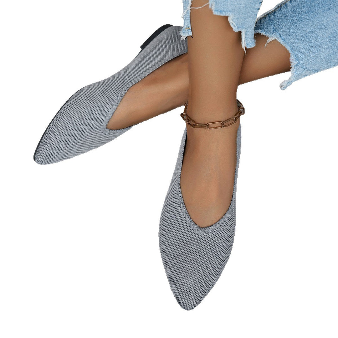 Damen spitze Ballerinas mit atmungsaktivem Obermaterial Shopnory