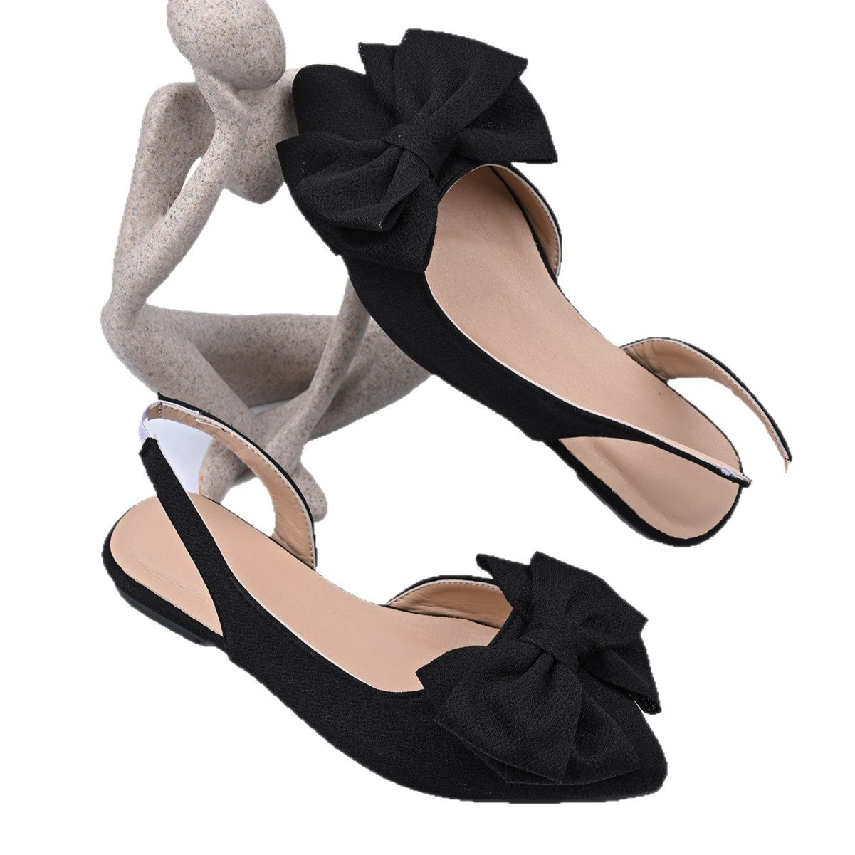 Damen Slipper mit dekorativem Schleifen-Detail Shopnory
