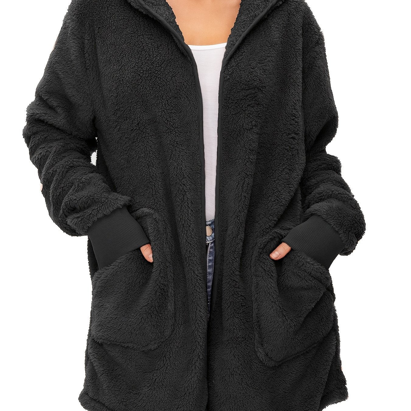 Damen weicher Fleece-Mantels