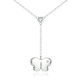 Damen Halskette mit Schmetterlingsdesign und funkelnden Kristallen Shop Nory