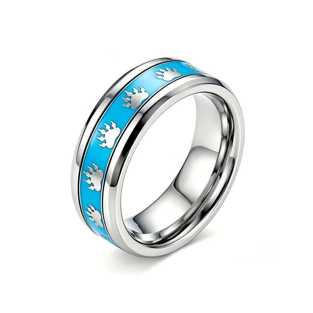 Damen Ring mit kunstvollem Pfotenmotiv und buntem Design Shop Nory