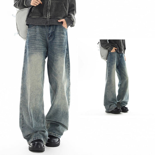 Damen Hochtaillierte Weite Jeans Shop Nory