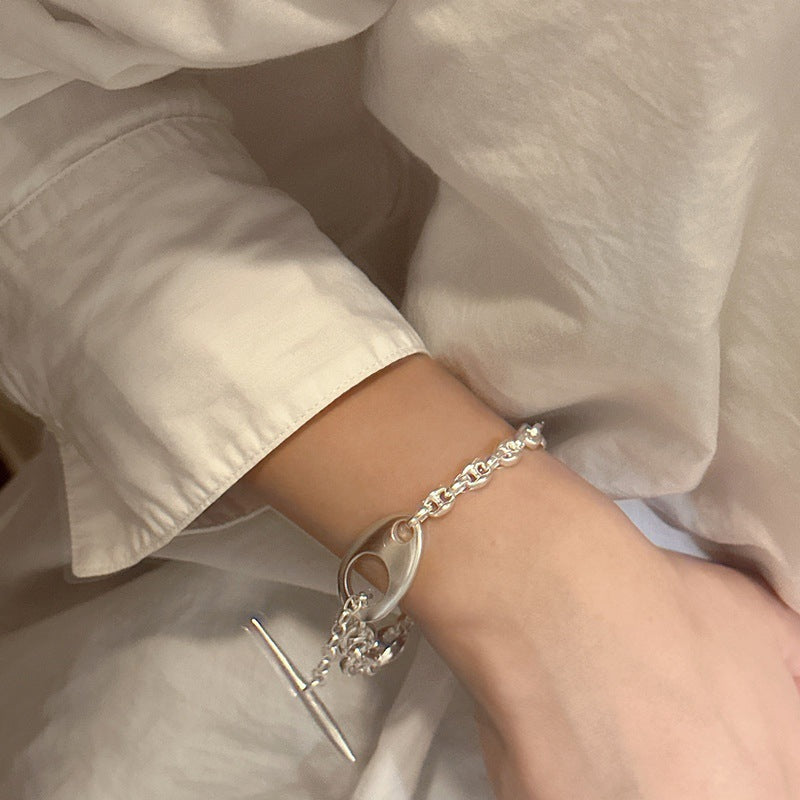 Damen modische Kette mit vielseitigem Karabiner und glänzenden Gliedern Shop Nory
