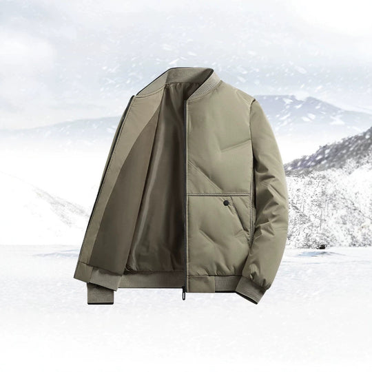 Herren Gepolsterte Thermo-Bomberjacke mit Stehkragen, Reißverschluss & isolierender Wattierung Shop Nory
