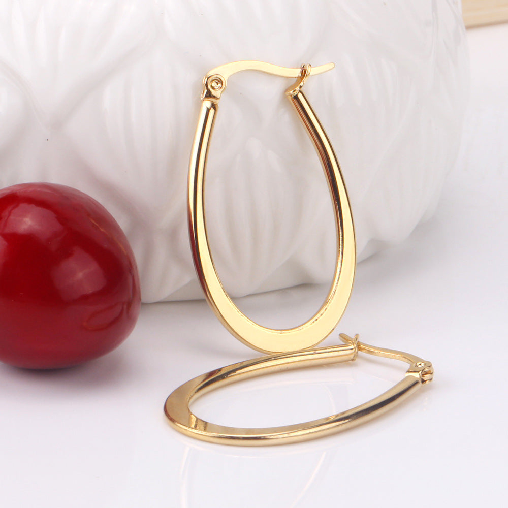 Damen Edelstahl Creolen im modernen Design Shop Nory