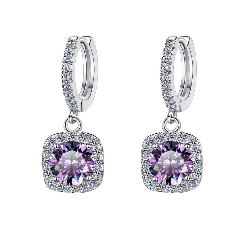 Damen Ohrhänger mit funkelnden Zirkonia und eleganter Fassung Shop Nory