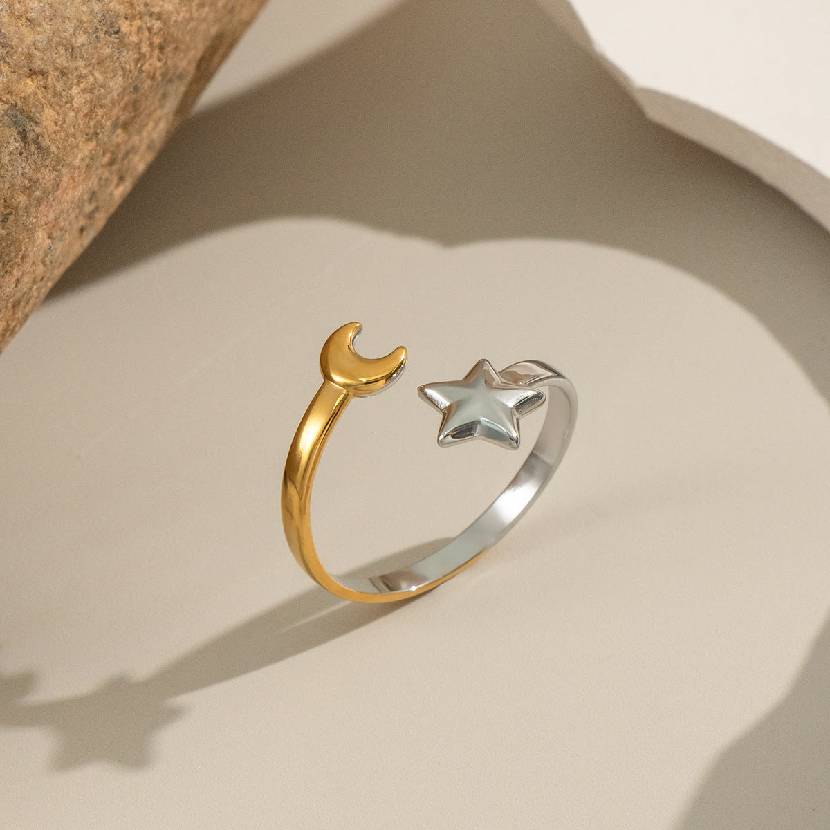 Damen Offener Ring mit Stern- und Schraubenschlüssel-Design Shop Nory