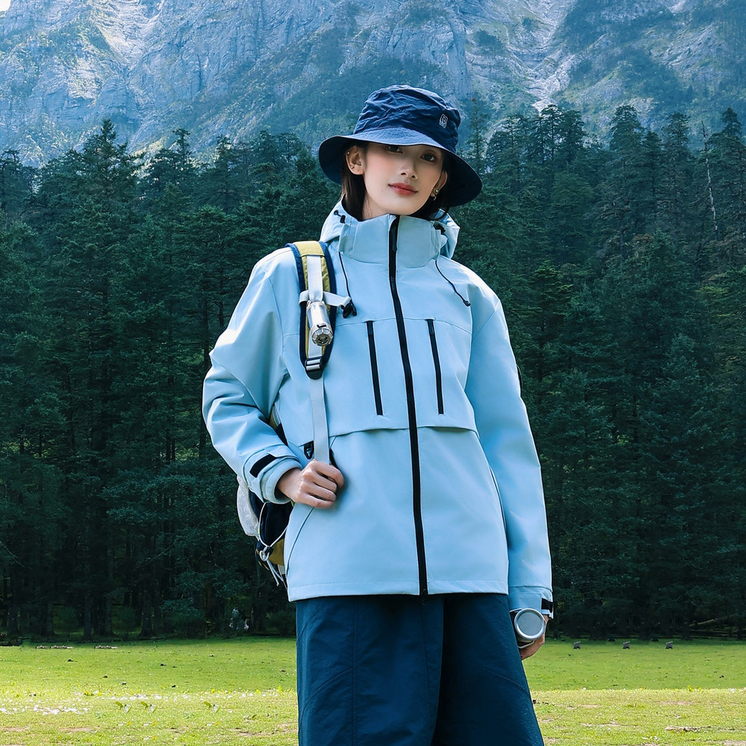 Herren Wasserdichte atmungsaktive Softshell Outdoorjacke mit verstellbarer Kapuze Shop Nory