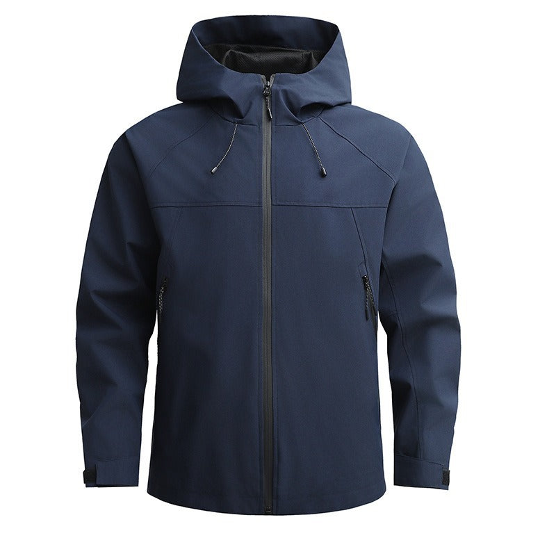Herren Atmungsaktive Softshelljacke mit Zwei-Wege-Reißverschluss, verstellbarer Kapuze und wasserabweisender Oberfläche Shop Nory