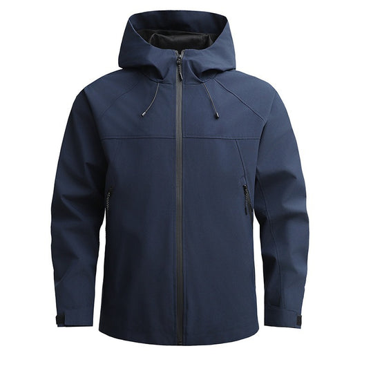 Herren Atmungsaktive Softshelljacke mit Zwei-Wege-Reißverschluss, verstellbarer Kapuze und wasserabweisender Oberfläche Shop Nory