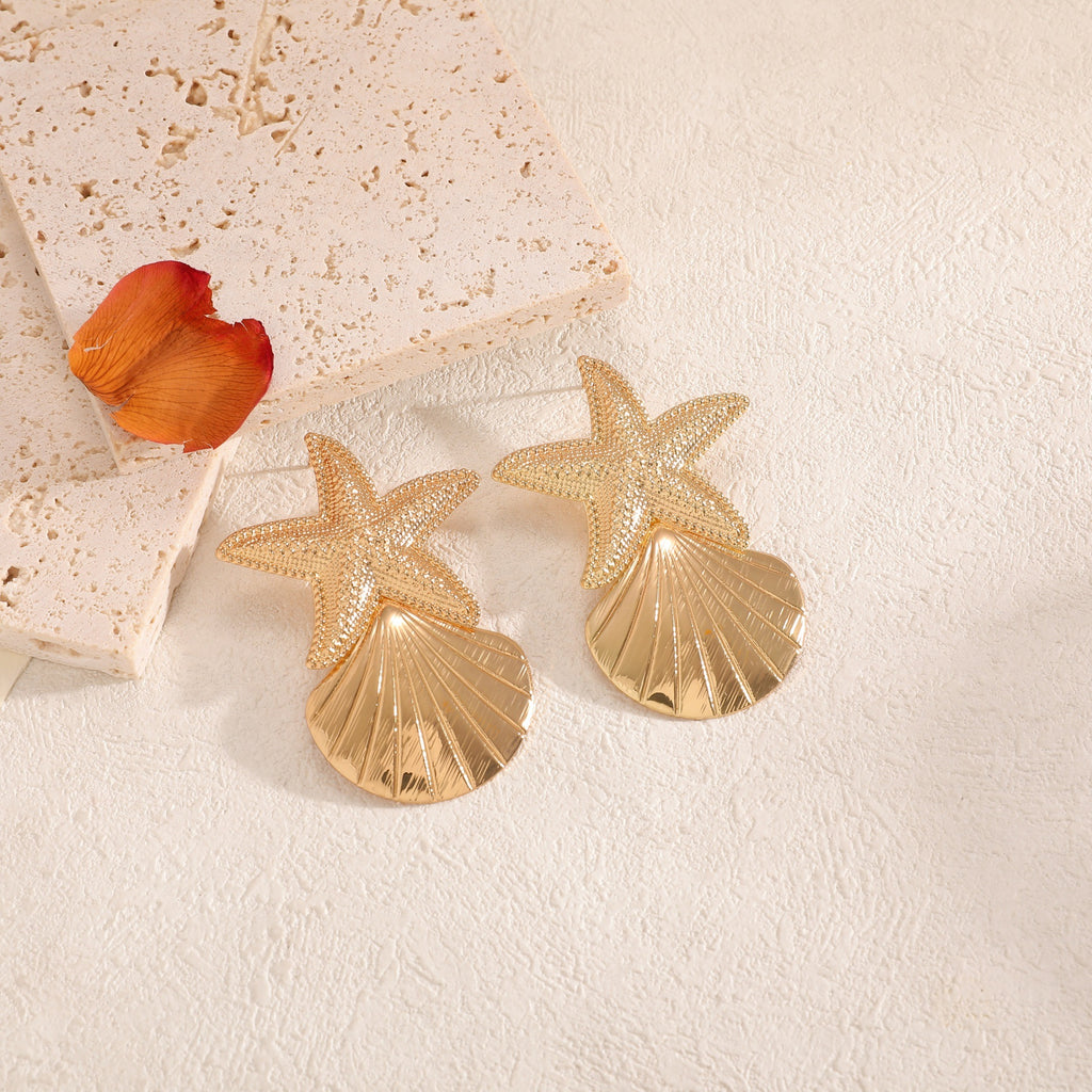 Damen Schmuckset mit maritimem Muschel- und Sternenmotiv Shop Nory