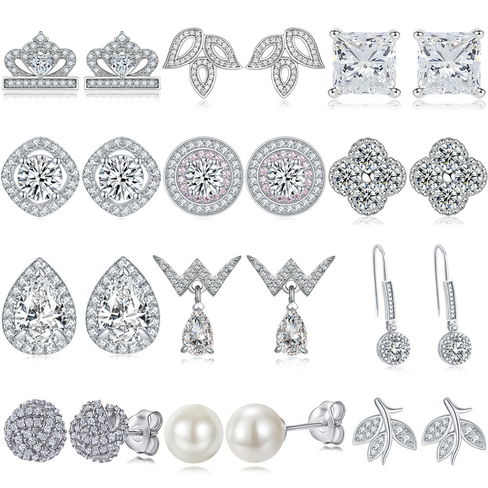 Damen Ohrstecker mit funkelnden Zirkonia und elegantem Design Shop Nory