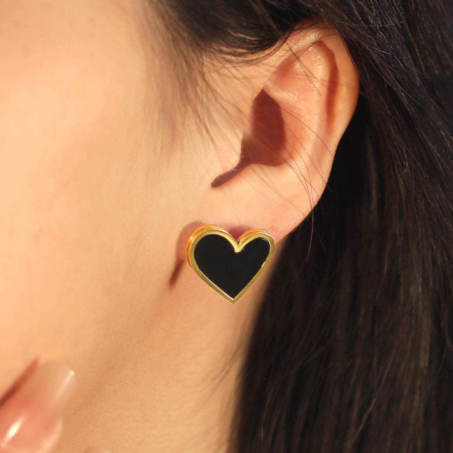Damen Ohrhänger mit herzförmigem Design und elegantem Ringverschluss Shop Nory