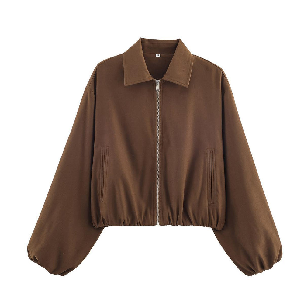 Damen Übergangsjacke mit lässigem Schnitt und elastischen Bündchen