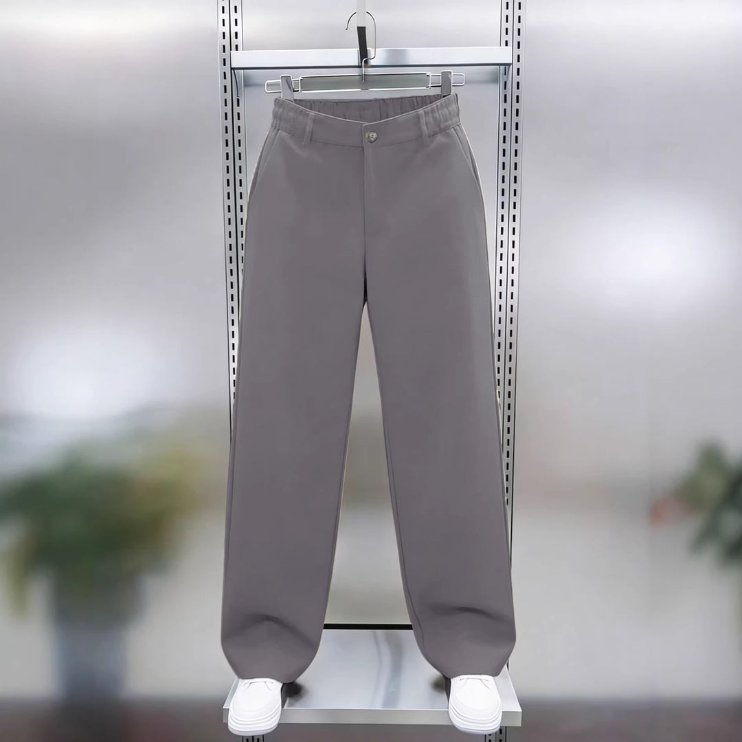 Herren Weite Twillhose mit hohem Bund, elastischem Rückenbund und geradem Bein Shop Nory