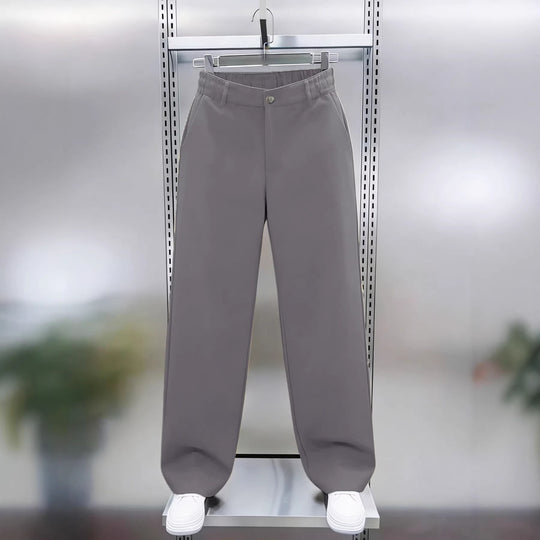 Herren Weite Twillhose mit hohem Bund, elastischem Rückenbund und geradem Bein Shop Nory