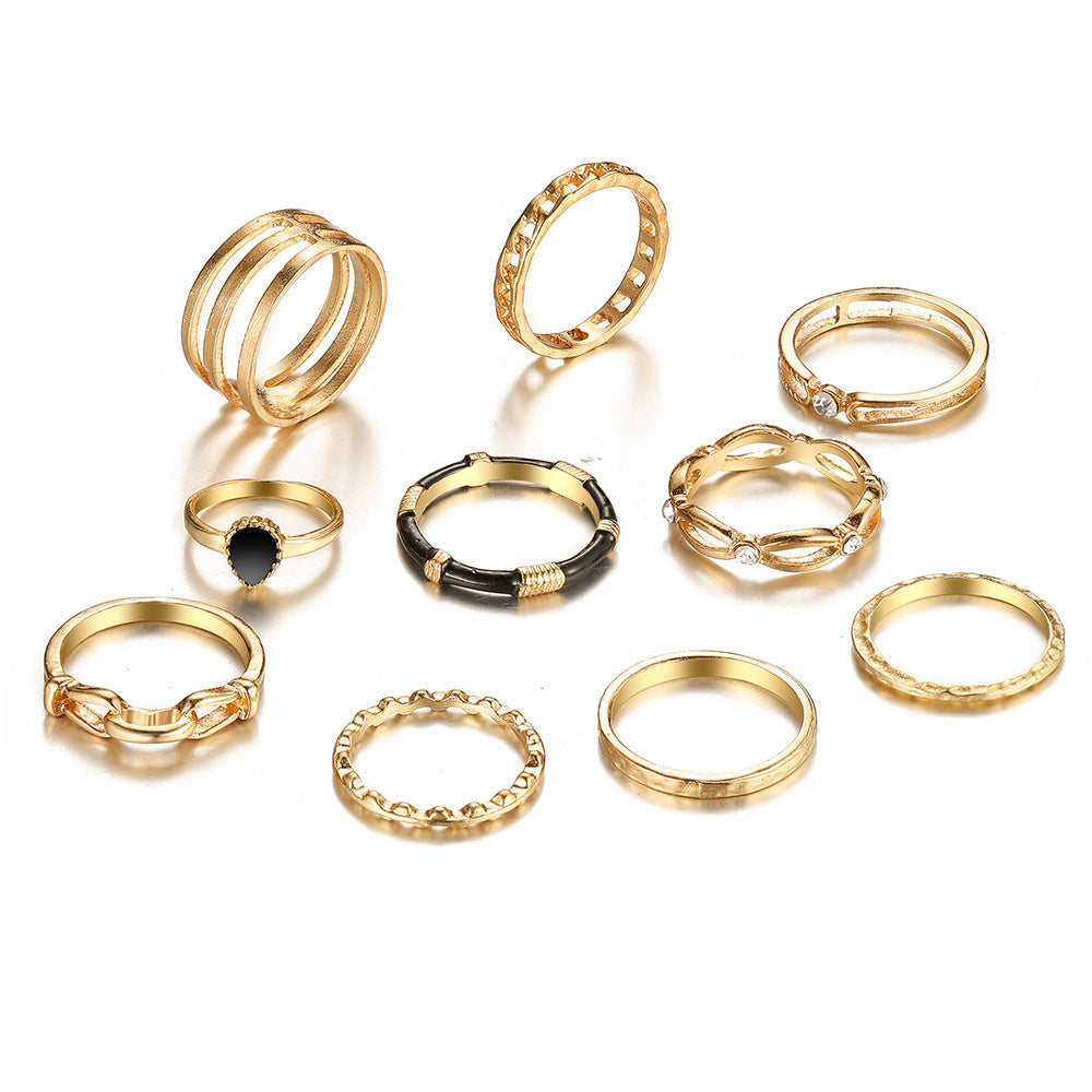 Damen Ring-Set mit filigranen, modernen Designs und funkelnden Akzenten Shop Nory